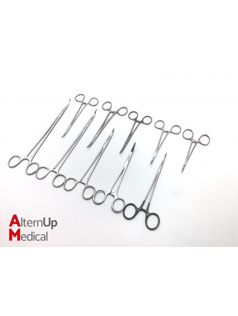 Set of 10 Climdal Faure Peritoneum Forceps