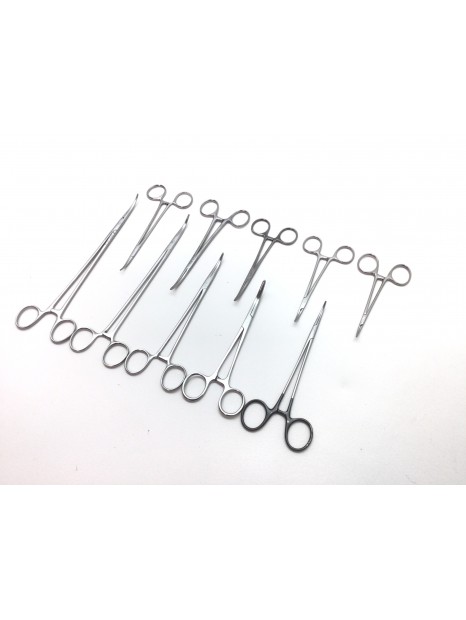 Set of 10 Climdal Faure Peritoneum Forceps